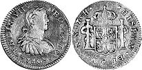 монета Мексика 1/2 реала 1809