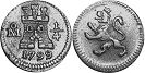 монета Мексика 1/4 реала 1799