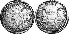 монета Мексика 1 реал 1770