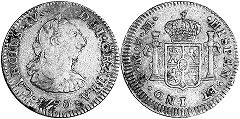 монета Мексика 1 реал 1790