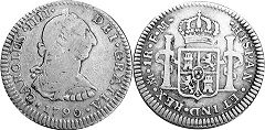 монета Мексика 1 реал 1790