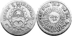 монета Аргентина 1 реал 1813