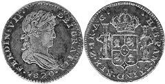 монета Мексика 1 реал 1820