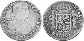 монета Мексика 2 реала 1811