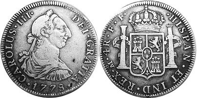 монета Мексика 4 реала 1778