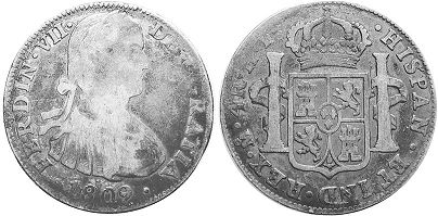 монета Мексика 4 реала 1809