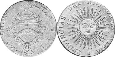 монета Аргентина 2 соля 1815