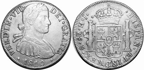 монета Мексика 8 реалов 1810