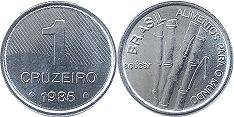 монета Бразилия 1 крузейро 1985