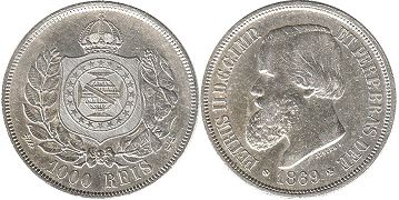 brasil 1000 reis 1869