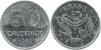 монета Бразилия 50 крузейро 1985