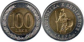 монета Албания 100 лек 2000