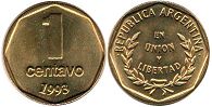 монета Аргентина 1 сентаво 1993