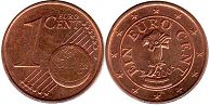 монета Австрия 1 евро цент 2005