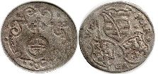 монета Саксен-Веймар драйер (3 пфеннига) 1622