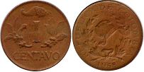 монета Колумбия 1 сентаво 1958
