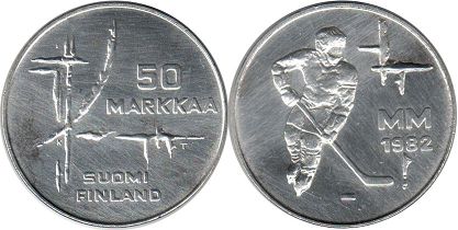 монета Финляндия 50 марок 1982