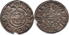 монета Хальберштад 1/24 талера 1618