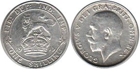 монета Великобритания 1 шиллинг 1915
