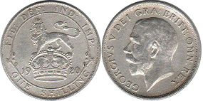 монета Великобритания 1 шиллинг 1920