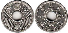 монета Япония 5 сен 1934