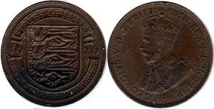 монета Джерси 1/24 шиллинга 1926