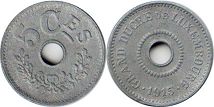 монета Люксембург 5 сантимов 1915