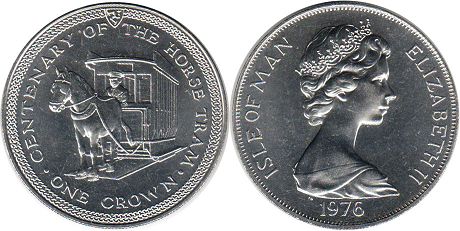 монета Мэн Остров крона 1976