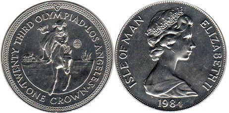 монета Мэн остров крона 1984