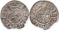 монета Мекленбург-Шверин 1/48 талера 1622