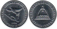 монета Никарагуа 25 сентаво 1994