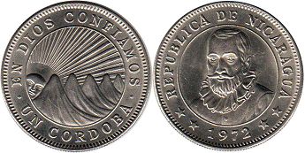 монета Никарагуа 1 кордова (кордоба) 1972