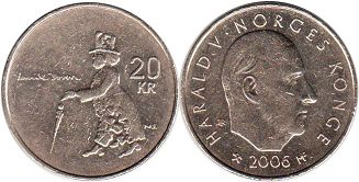 монета Норвегия 20 крон 2006