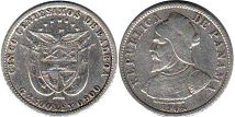 монета Панама 5 сентесимо 1904