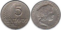 монета Перу 5 сентаво 1926