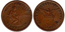 монета Филиппины 1/2 сентаво 1903