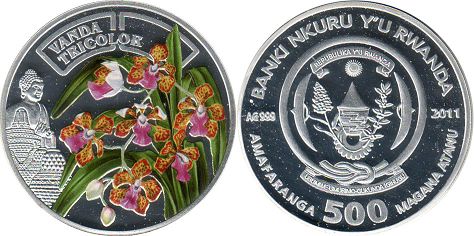 монета Руанда 500 франков 2011