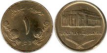 монета Судан 1 гирш 1987