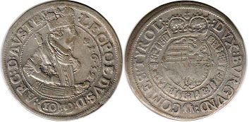 монета Австрия 10 крейцеров 1632