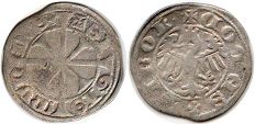монета Австрия 1 крейцер 1439-1490