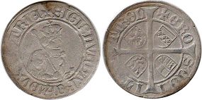 монета Австрия 6 крейцеров 1439-1490
