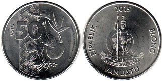 монета Вануату 50 вату 2015