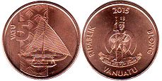 монета Вануату 5 вату 2015