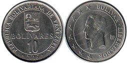 монета Венесуэла 10 боливаров 2016