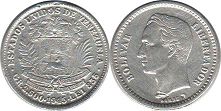 монета Венесуэла 1/2 боливара 1945