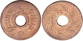монета Таиланд Сиам 1 сатанг 1909