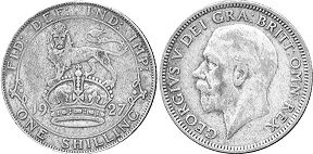 монета Великобритания 1 шиллинг 1927