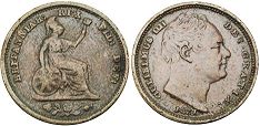монета Великобритания 1/2 фартинга 1837