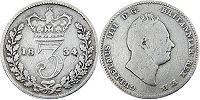 монета Великобритания 3 пенса 1834