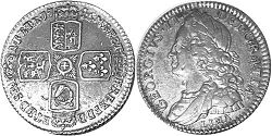 монета Великобритания 1 шиллинг 1746